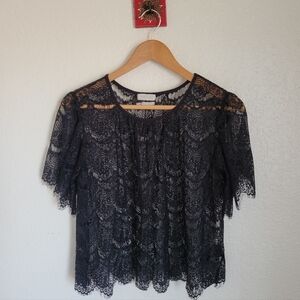 Elegant Urban Outfitters Sheer Lace Top